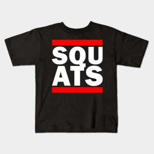 Squats Gym Parody Shirt (For Dark Colors) Kids T-Shirt